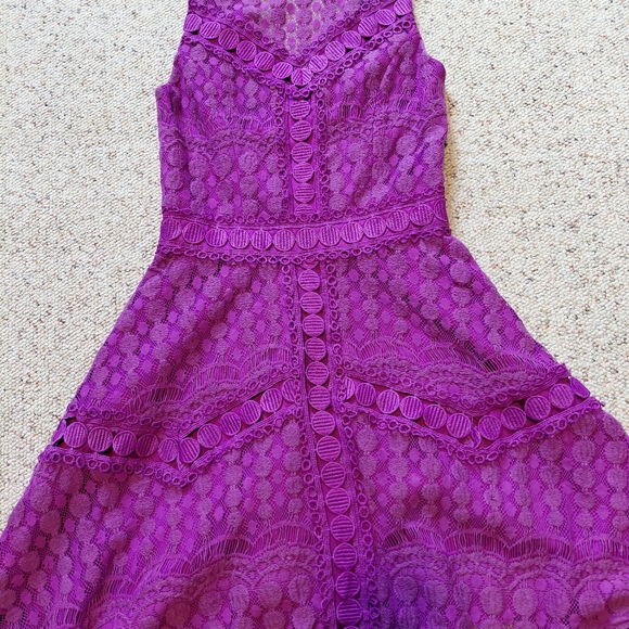 💜💜Adelyn Rae Magenta Lace  Dress - Picture 5 of 11